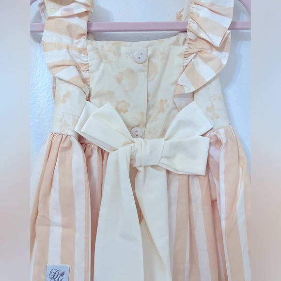 RicRac and Ruffles yellow rose print monogrammed dress - Picture 3 of 5